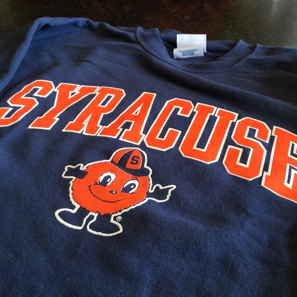 Port & Company SYRACUSE Pullover Cropped Sweatshirt CUSE SYR Go Big Orange - Picture 1 of 10